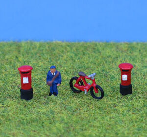 Postman, Bicycle and Postboxes