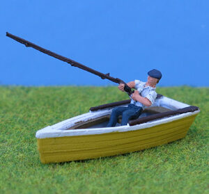 Row Boat with Fisherman