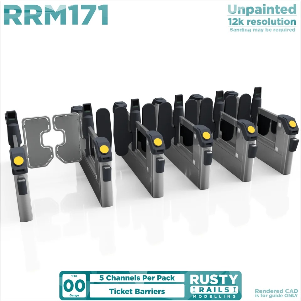 Modern Ticket Barriers (5 Channel)
